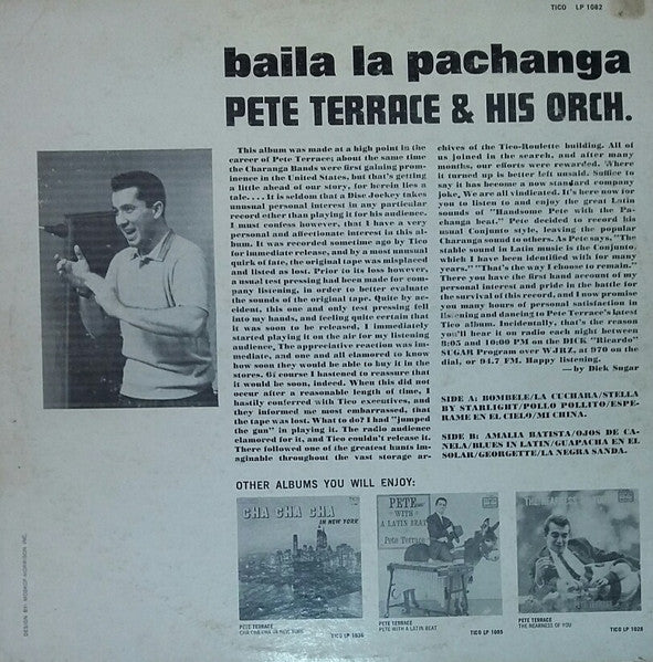 Pete Terrace And His Orchestra : Baila La Pachanga (LP, Album, Mono)