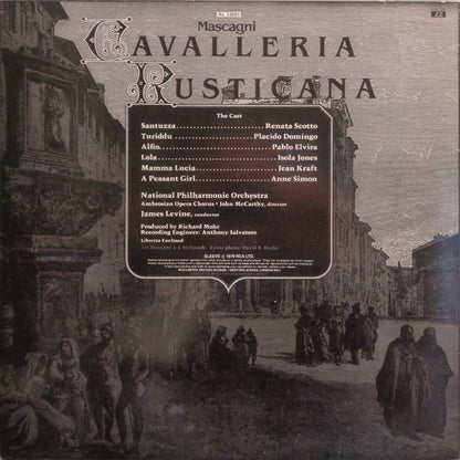 Pietro Mascagni - Renata Scotto, Placido Domingo, Pablo Elvira, National Philharmonic Orchestra, James Levine (2) : Cavalleria Rusticana (LP)
