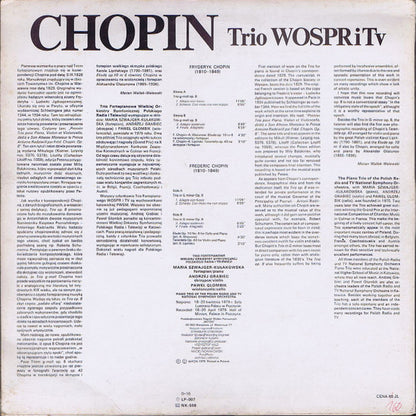 Frédéric Chopin, Trio WOSPRiTv : Trio g-moll Op.8 (LP, Album)