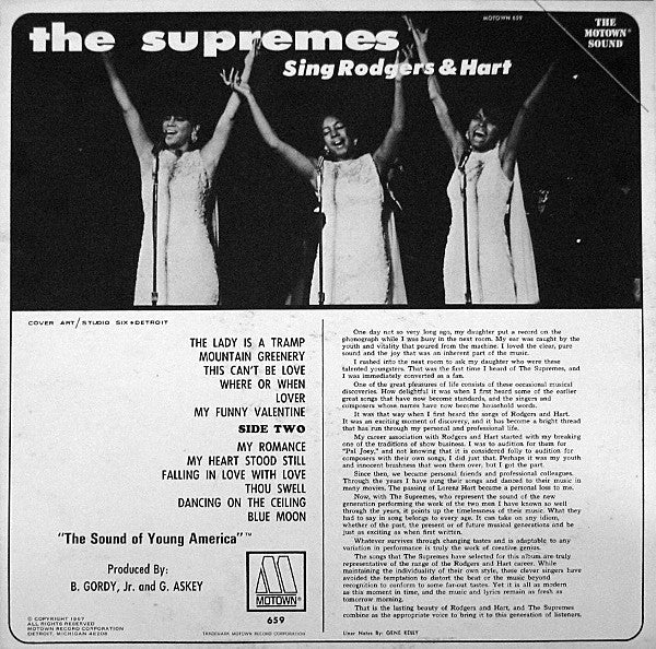 The Supremes : The Supremes Sing Rodgers & Hart (LP, Album, Mono)