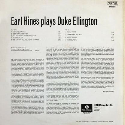 Earl Hines : Earl Hines Plays Duke Ellington (LP, Album)