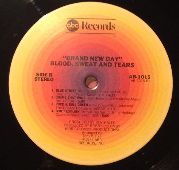 Blood, Sweat And Tears : Brand New Day (LP, Album, Die)