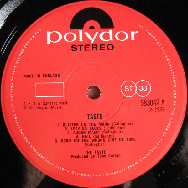 Taste (2) : Taste (LP, Album)