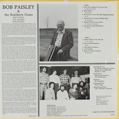 Bob Paisley And The Southern Grass : Picking In Holland  (LP, Album)