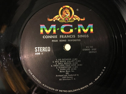 Connie Francis : Sings Folk Song Favorites (LP, Album)