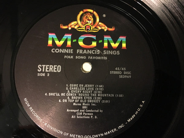 Connie Francis : Sings Folk Song Favorites (LP, Album)