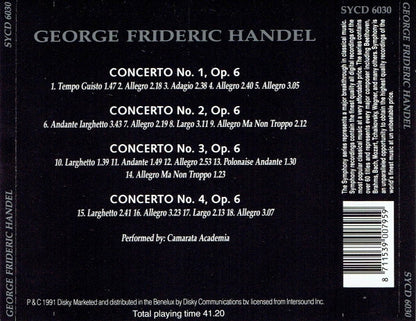 Georg Friedrich Händel : Concerti Grossi, Op. 6 No's 1, 2, 3, 4 (CD, Album)