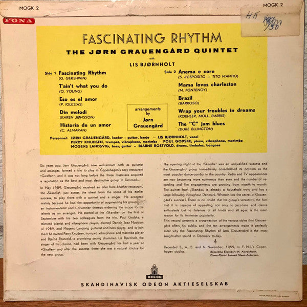 Jørn Grauengaards Kvintet : Fascinating Rhythm (10")