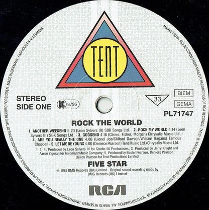 Five Star : Rock The World (LP, Album)