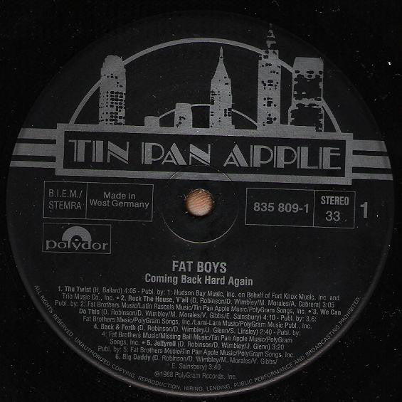 Fat Boys : Coming Back Hard Again (LP, Album)