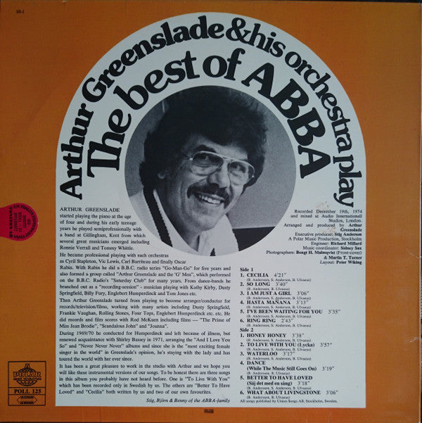 Arthur Greenslade And His Orchestra : Play The Best Of Abba (LP, Album)