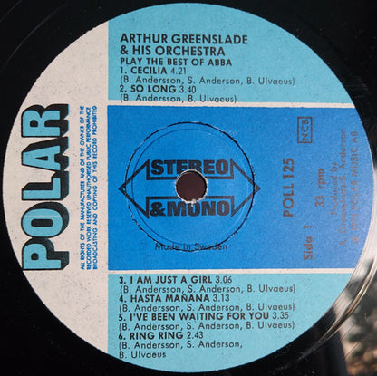 Arthur Greenslade And His Orchestra : Play The Best Of Abba (LP, Album)