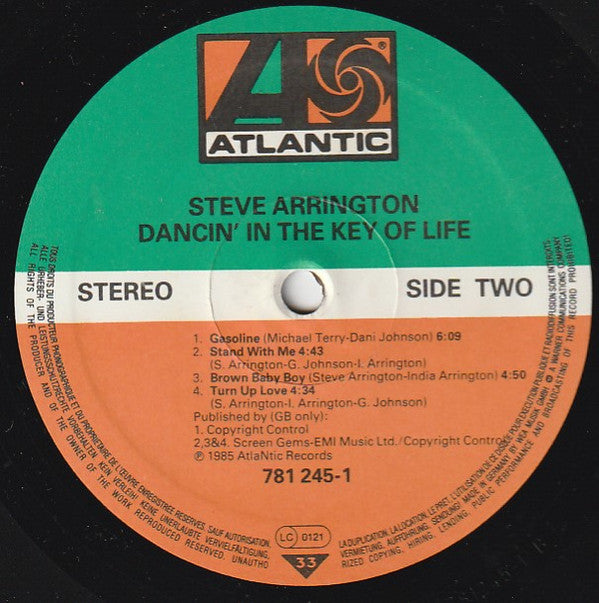 Steve Arrington : Dancin' In The Key Of Life (LP, Album)