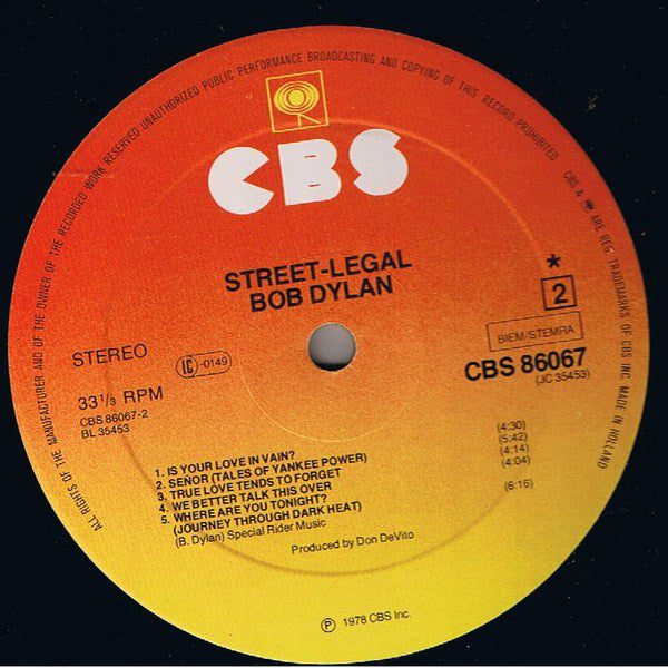 Bob Dylan : Street-Legal (LP, Album)