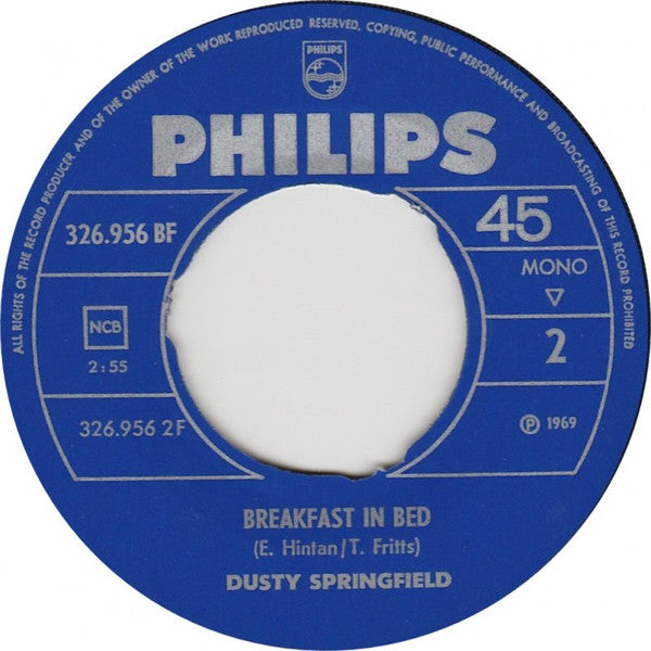 Dusty Springfield : Don't Forget About Me (7", Single, Mono)