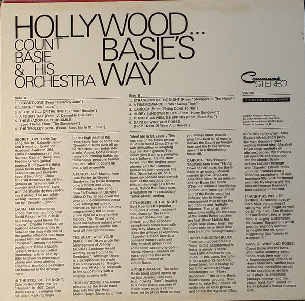 Count Basie Orchestra : Hollywood...Basie's Way (LP, Album)