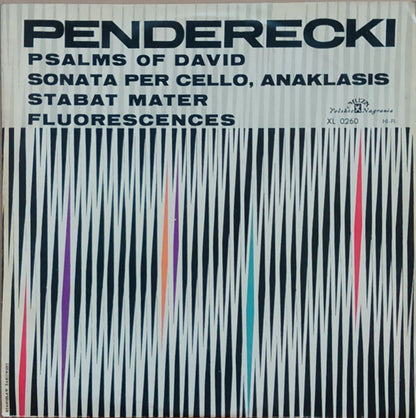 Krzysztof Penderecki : Psalms Of David / Sonata Per Cello / Anaklasis / Stabat Mater / Fluorescences (LP, Mono)