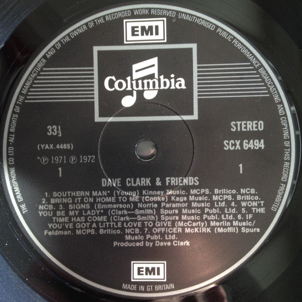 Dave Clark : Dave Clark & Friends (LP, Album)