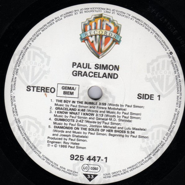 Paul Simon : Graceland (LP, Album)