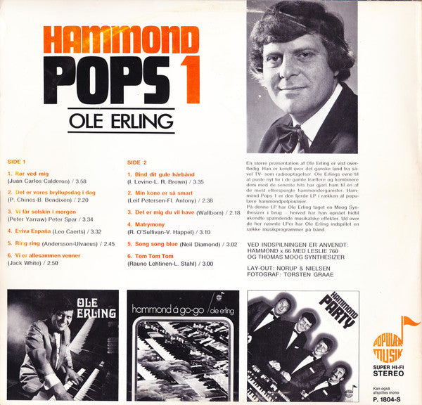 Ole Erling : Hammond Pops 1 (LP, Album, Blu)