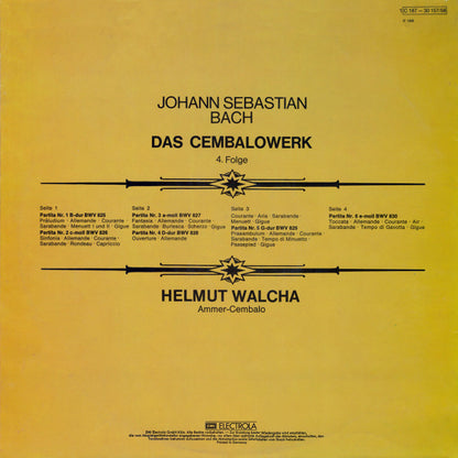 Helmut Walcha : Partiten Nr. 1-6, BWV 825-830 - Das Cembalowerk, Folge 4 (2xLP, Album, RE, Gat)