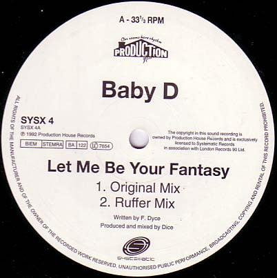 Baby D : Let Me Be Your Fantasy (12")