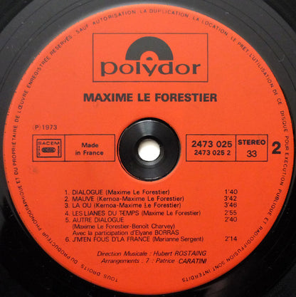 Maxime Le Forestier : Maxime Le Forestier (LP, Album, RP, Gat)