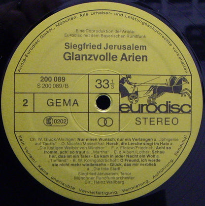 Siegfried Jerusalem, Münchner Rundfunkorchester, Heinz Wallberg : Glanzvolle Arien (LP, Album)