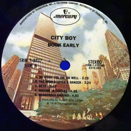 City Boy : Book Early (LP, Album)