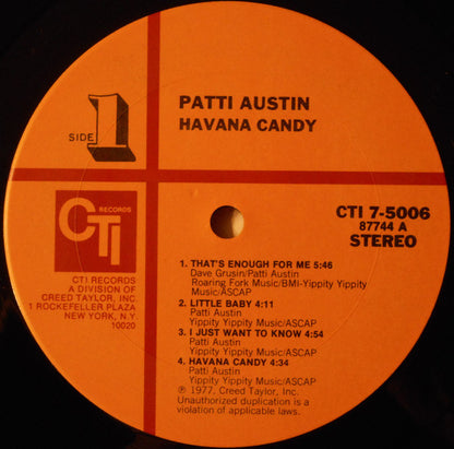 Patti Austin : Havana Candy (LP, Album, gat)