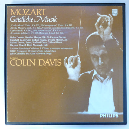 Wolfgang Amadeus Mozart, Sir Colin Davis : Geistliche Musik / Krönungsmesse - Grosse Messe c-moll - Requiem u.v.a. (4xLP + Box)