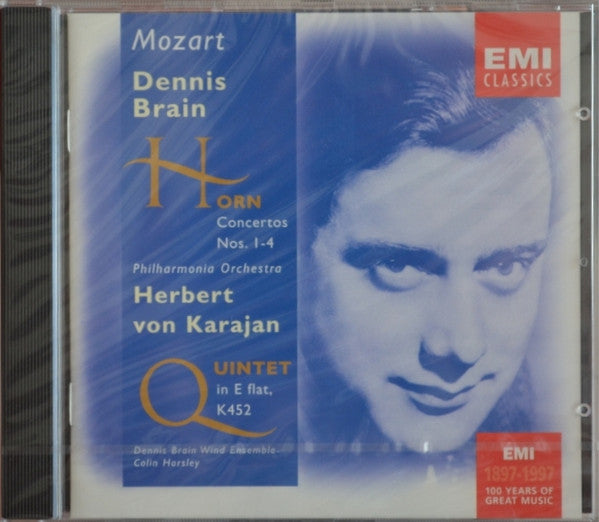 Wolfgang Amadeus Mozart, Dennis Brain, Herbert von Karajan, Philharmonia Orchestra, Colin Horsley, Dennis Brain Wind Ensemble : Horn Concertos Nos.1-4 • Quintet In E Flat K.452 (CD, Comp, Mono, RM)