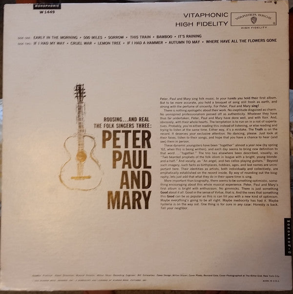 Peter, Paul & Mary : Peter, Paul And Mary (LP, Album, Mono)