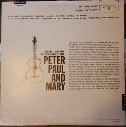 Peter, Paul & Mary : Peter, Paul And Mary (LP, Album, Mono)