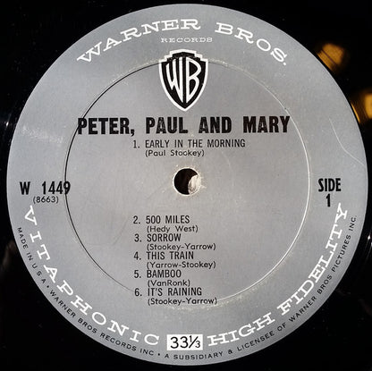 Peter, Paul & Mary : Peter, Paul And Mary (LP, Album, Mono)