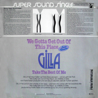 Gilla : We Gotta Get Out Of This Place (12", Single, Ltd, Sup)