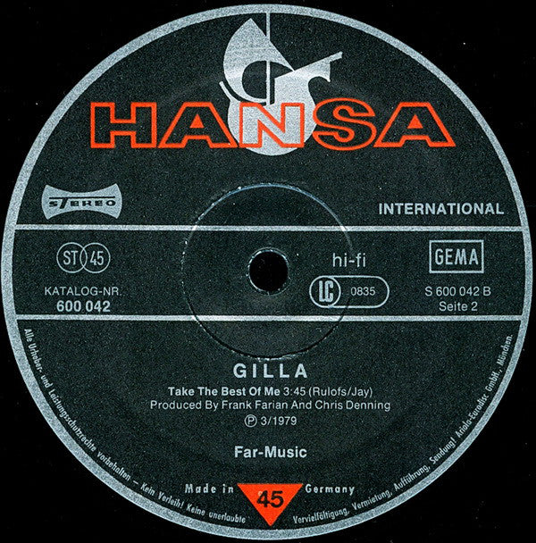 Gilla : We Gotta Get Out Of This Place (12", Single, Ltd, Sup)