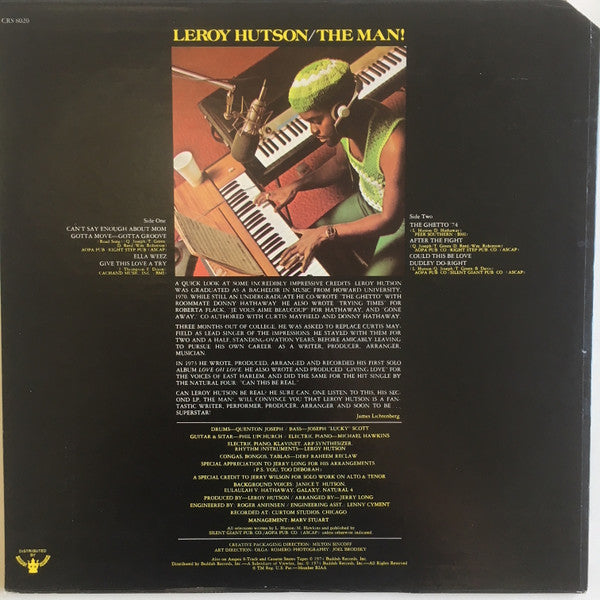 Leroy Hutson : The Man! (LP, Album, PRC)