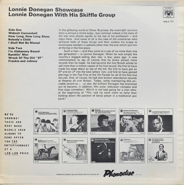 Lonnie Donegan : Showcase (LP, Album, RE)