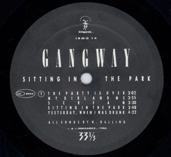 Gangway : Sitting In The Park (LP, Album)