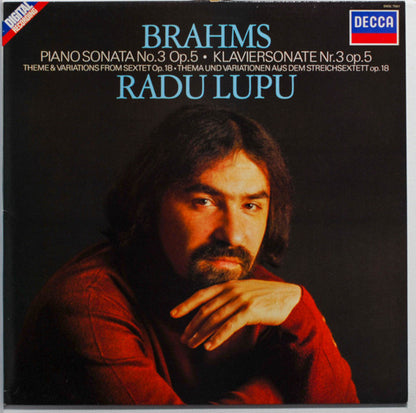 Radu Lupu, Johannes Brahms : Piano Sonata No.3 In F Minor, Op.5 / Theme And Variations In D Minor (LP)