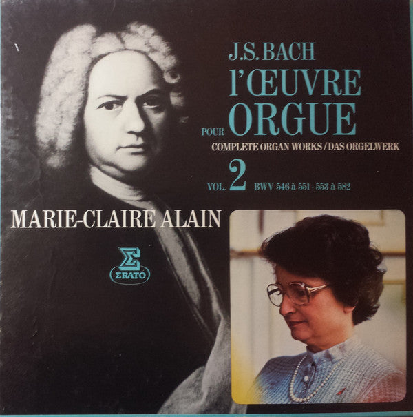 Johann Sebastian Bach, Marie-Claire Alain : L'Œuvre Pour Orgue = Complete Organ Works = Das Orgelwerk  Vol. 2 (4xLP + Box)