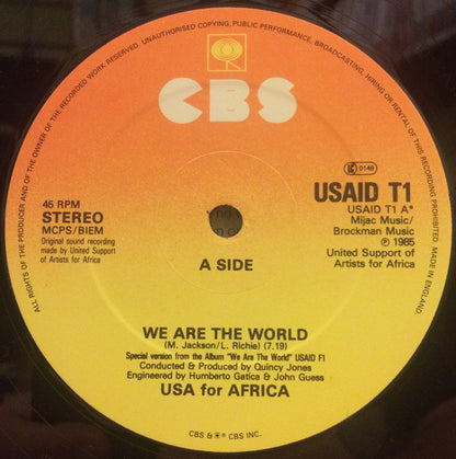 USA For Africa : We Are The World (12", Single)