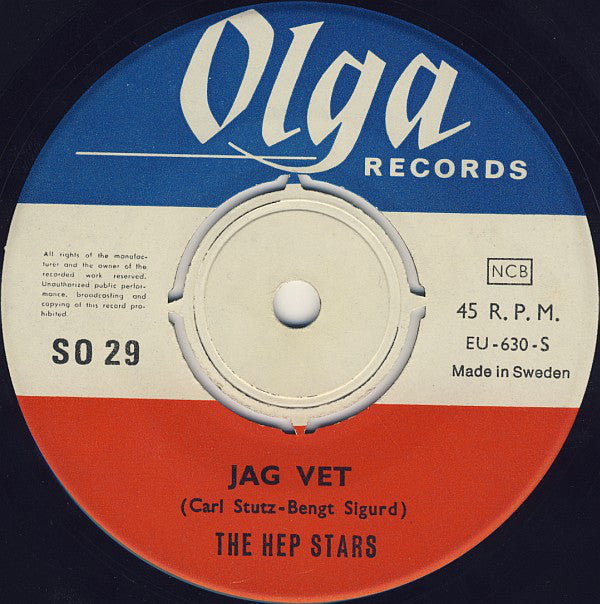 The Hep Stars : I Natt Jag Drömde / Jag Vet (7", Single)