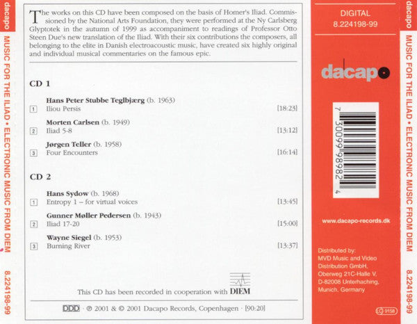 Various : Music For The Iliad - Electronic Music From DIEM (2xCD, Album)