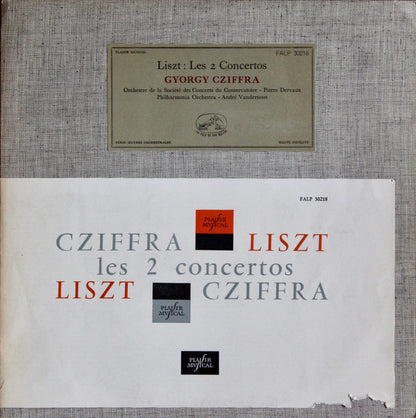 Edvard Grieg / Franz Liszt - Gyorgy Cziffra With The Philharmonia Orchestra Conducted By André Vandernoot : Liszt Concerto N°2 En la Majeur / Concerto En Mi Bèmol Majeur (LP, Album, Mono)