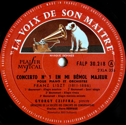 Edvard Grieg / Franz Liszt - Gyorgy Cziffra With The Philharmonia Orchestra Conducted By André Vandernoot : Liszt Concerto N°2 En la Majeur / Concerto En Mi Bèmol Majeur (LP, Album, Mono)