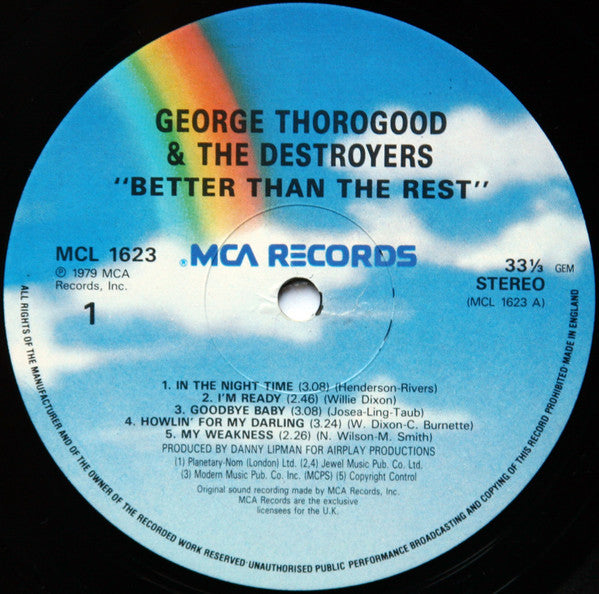 George Thorogood & The Destroyers : Better Than The Rest (LP, Album, RE)