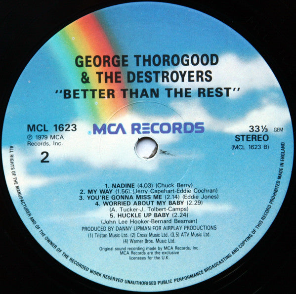 George Thorogood & The Destroyers : Better Than The Rest (LP, Album, RE)