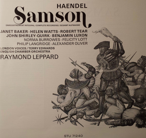 Georg Friedrich Händel, Raymond Leppard, English Chamber Orchestra : Samson - Enregistrement Intégral (4xLP, Box)